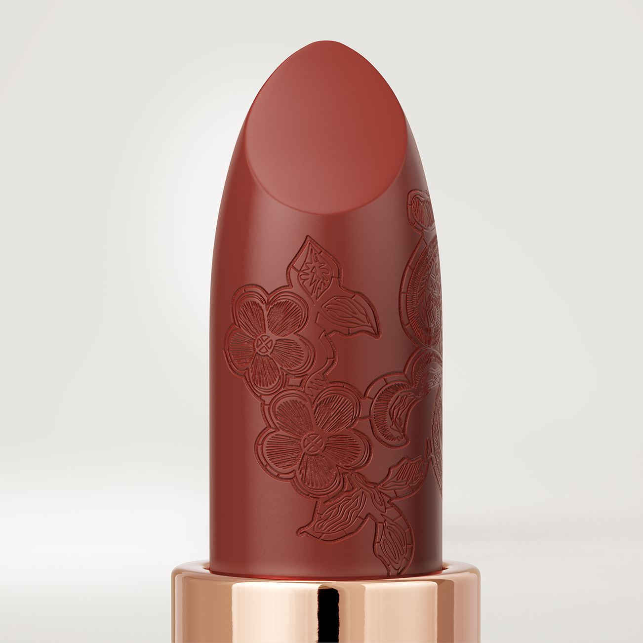La Perla Matte Silk Lipstick 102 Terracotta Red - Swatches