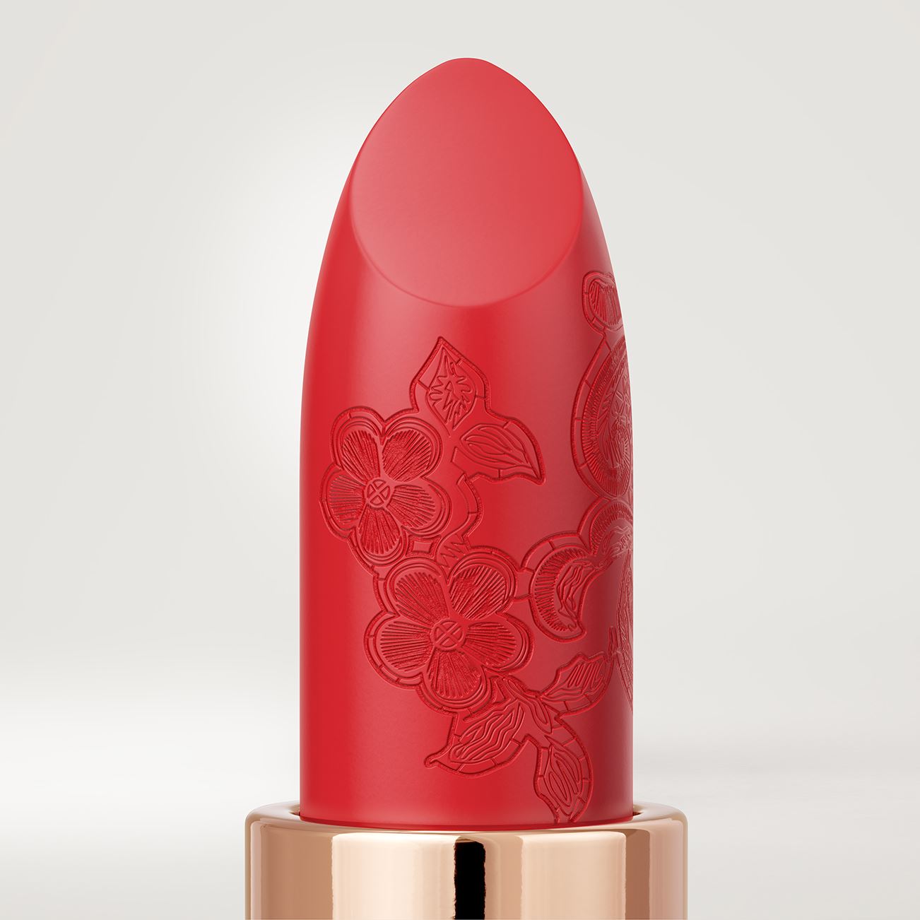 La Perla Matte Silk Lipstick 103 Coral Red - Swatches