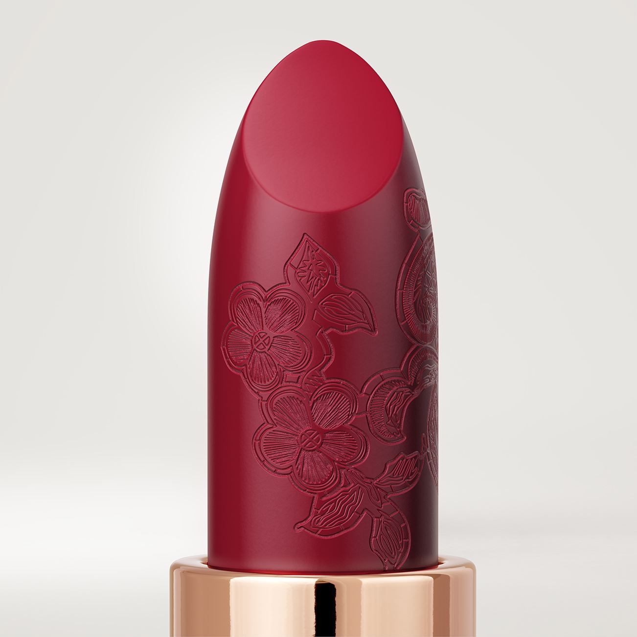 La Perla Matte Silk Lipstick 107 Cherry Red - Swatches